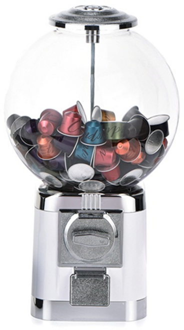 라슈에뜨 캡슐 뽑기 기계 머신 디자인 커피캡슐 보관 디스펜서 집들이 선물 홈카페 인테리어 보관함, 1개, 화이트