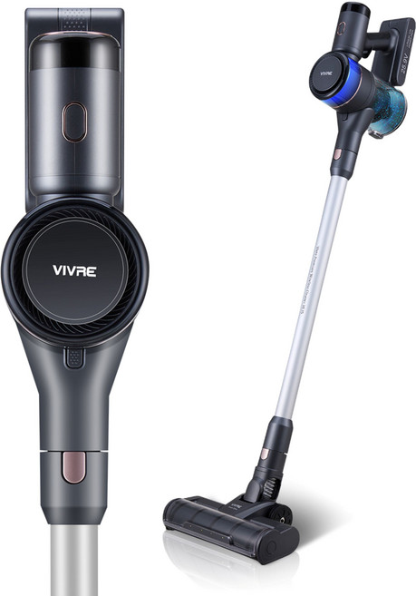 비브르 차이슨 무선 청소기 V38 BLDC 모터 거치대+추가필터+브러쉬 세트, 그레이