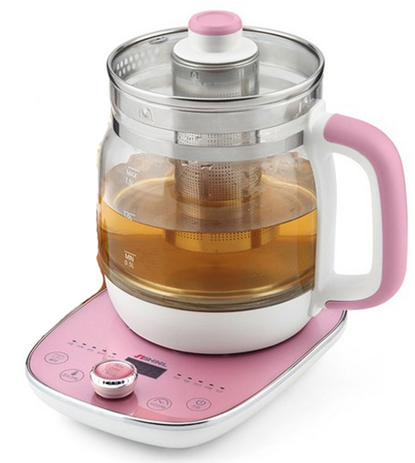 신일 전기 무선 유리 티 메이커 포트 차탕기 티마스터 주전자 1.5L, SEP-C150KS 핑크
