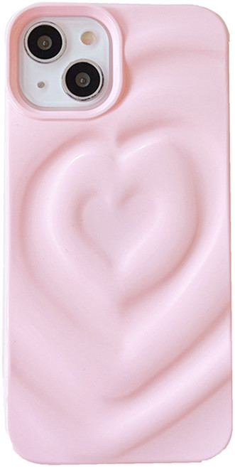 입체 하트 실리콘 아이폰 메탈 케이스