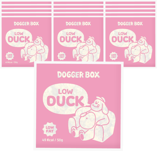 강아지 화식 사료 토핑 저단저지 도거박스, 15개, 50g, 오리