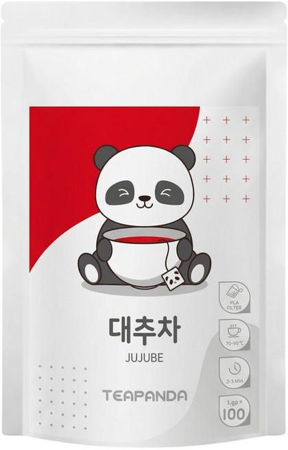 티판다 국산 100% 대추차 생분해 삼각티백, 1개, 100개입, 1g