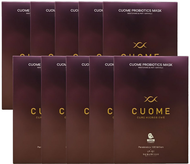 큐옴바이오 1000억 유산균 마스크팩 10Pack (50매), 10개