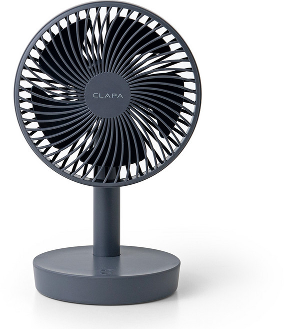 클래파 탁상용 미니 무선 사무실 캠핑 선풍기 소형, BEF-D400B, 그레이 블루