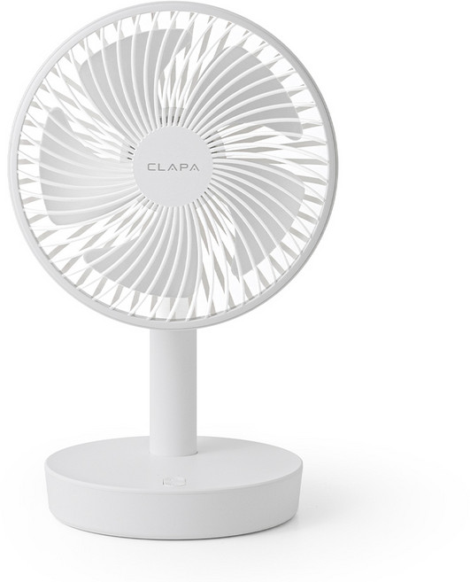 클래파 탁상용 미니 무선 사무실 캠핑 선풍기 소형, BEF-D400W, 화이트
