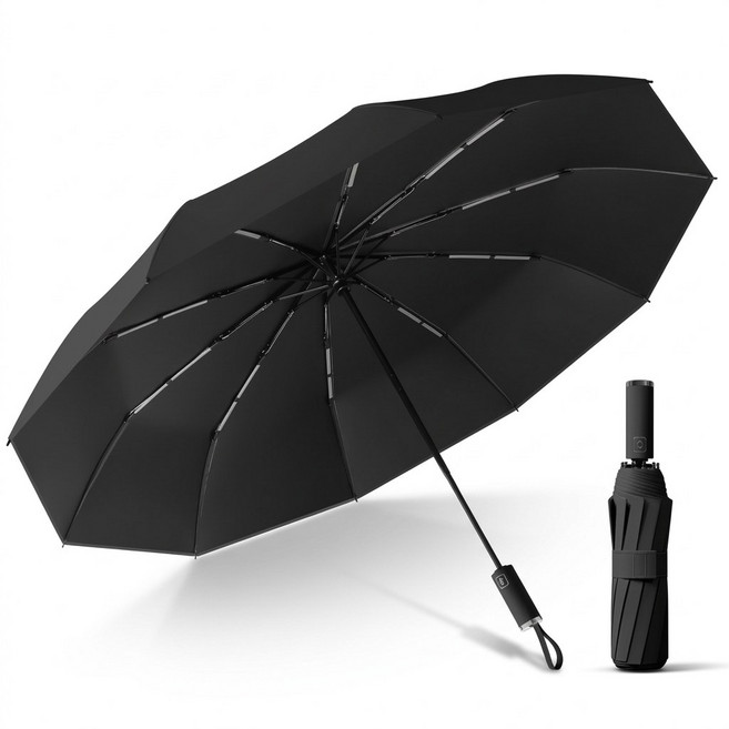 자외선차단 거꾸로 3단 자동 우산 양산