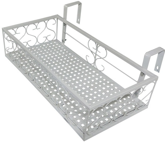 모칸도 베란다 화분걸이 난간 화분걸이대 (일반 직각형 50x20cm) 난간용 고리, 일반_직각형_50X20_화이트, 1개