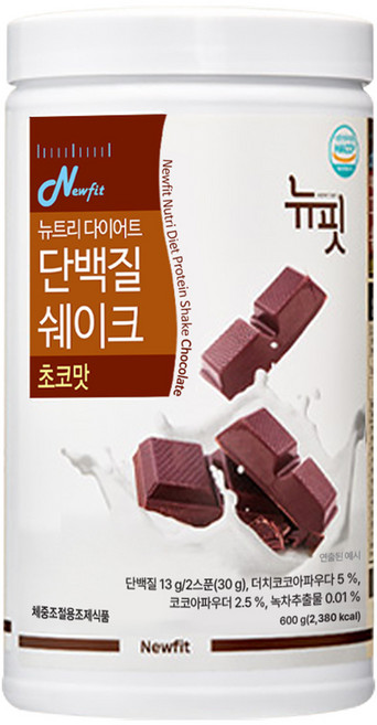뉴핏 투에니포 뉴트리 다이어트 쉐이크 초코맛, 600g, 1개