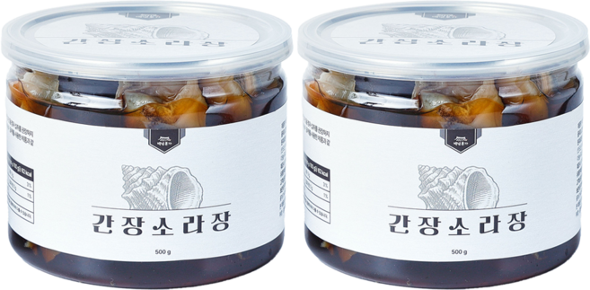 백년본가 간편 순살 깐 수제 비법 간장 소라장, 2개, 500g