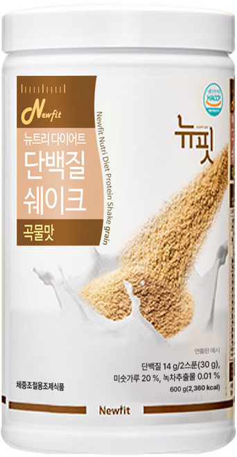뉴핏 투에니포 뉴트리 다이어트 쉐이크 곡물맛, 600g, 1개