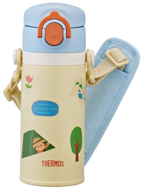 써모스 마이 디자인 보틀 스트랩 원터치 타입 시즌2 350ml JOI-351K, 써모스 JOI-351K-옐로 Y