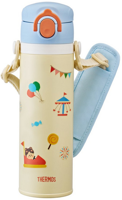 써모스 마이 디자인 보틀 스트랩 원터치 타입 시즌2 500ml JOI-501K, 써모스 JOI-501K-옐로 Y