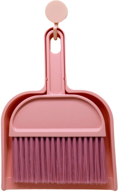 미니 빗자루 쓰레받기 세트 신학기 책상 사무실 청소, 블루 + 핑크, 1세트