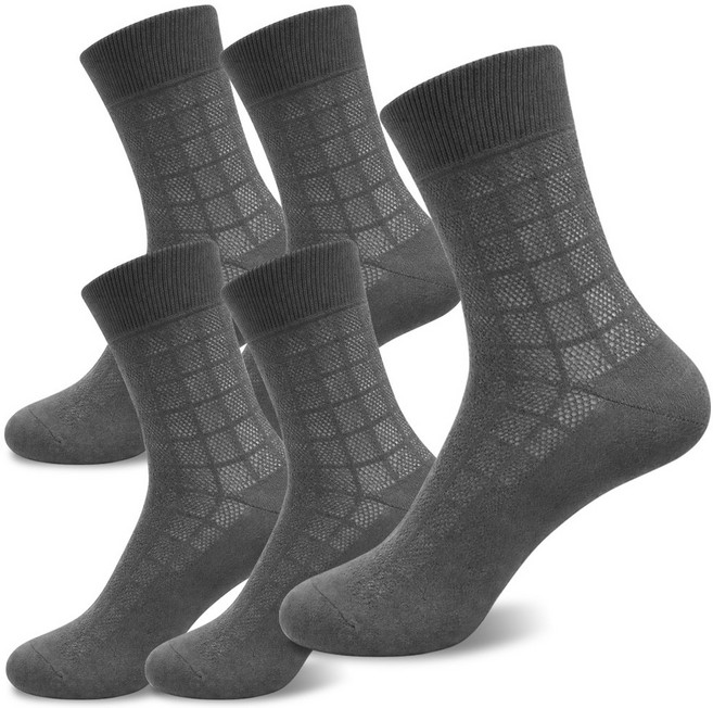 국내생산 남자 속건기능 순면 100 망사 구두 정장 양말 네모메쉬 중목 장목 5켤레