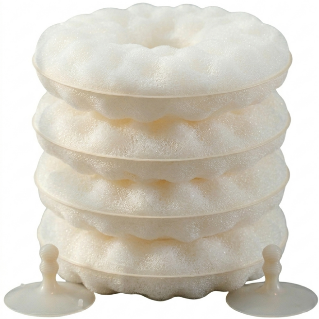 마노슈가 주방 수세미 도넛 수세미 설겆이 수세미, 1세트, 4개입