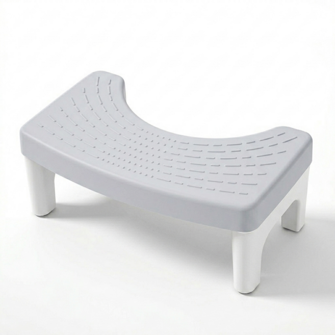 리빙하다 편안한 배변자세 성인용 변기 발받침대, 1개, 그레이