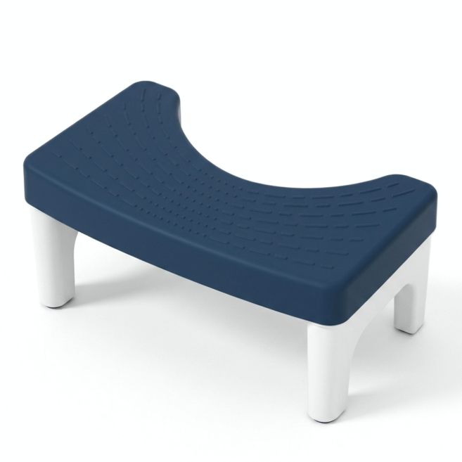 리빙하다 편안한 배변자세 성인용 변기 발받침대, 1개, 네이비