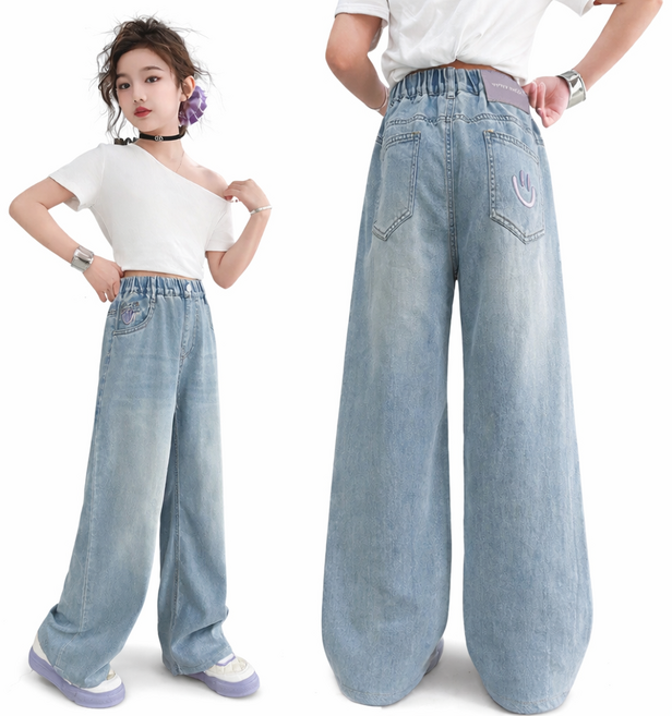 [또또데이] 스마일 데님 팬츠 130-170 주니어 여아 학생 청바지