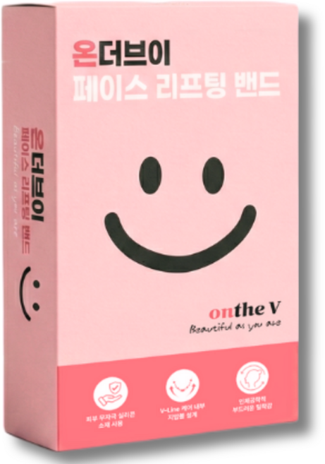 온더브이 V라인 페이스 리프팅 밴드, 1개, 핑크