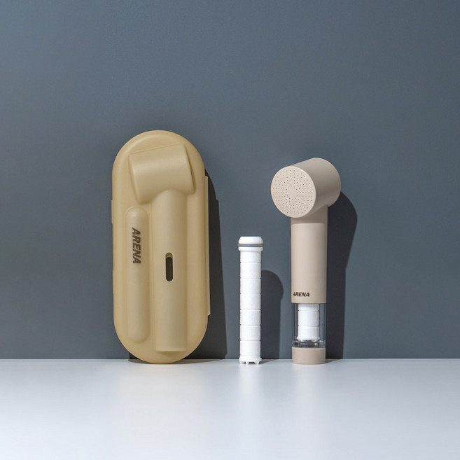 국산 여행용 욕실 녹물제거 필터샤워헤드 미니 샤워기, 카파도키아 샌드, 1개