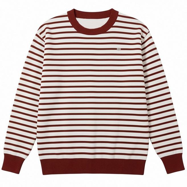 스타일닥터 봄 스트라이프 긴팔 라운드 풀오버 루즈핏 여성 캐주얼 상의