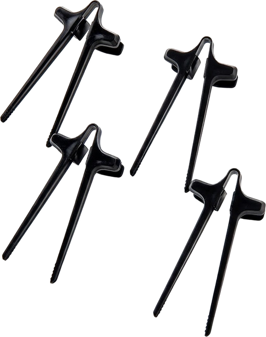 펄스기어 게이밍 젓가락 손가락 과자 집게 4개 세트, 블랙, 1세트