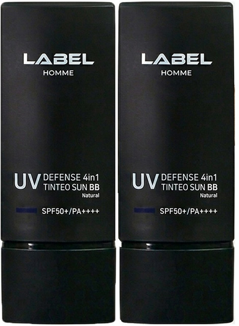 [레이블옴므] 1+1 틴티드 선비비 SPF50+/PA++++ 40ml 남자 비비크림/선크림, 2개