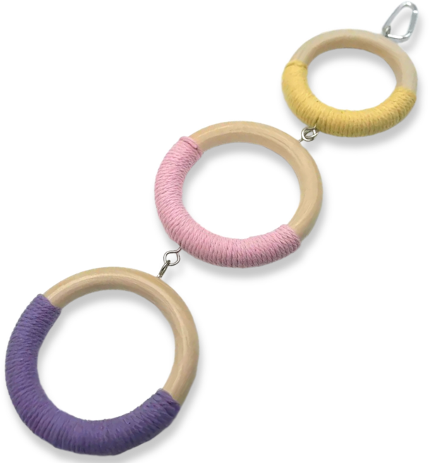 LETOJ 앵무새 파스텔 3단 링, 1개