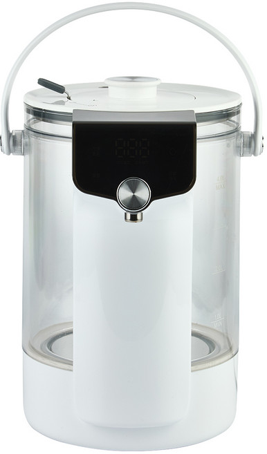 파르셀 출수형 대용량 전기 유리 티포트 화상방지 보온포트 티메이커 약탕기, 4L