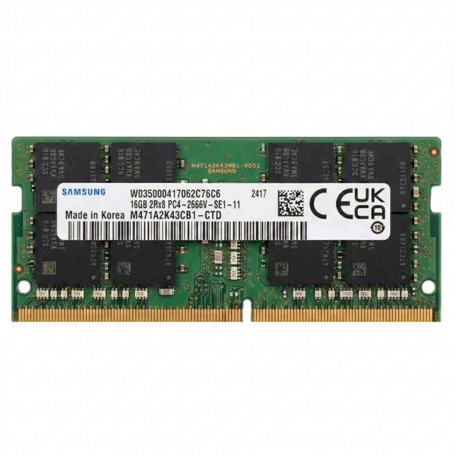 삼성 노트북용 DDR4 램 메모리 SODIMM, 1개, 16GB 2666MHz (PC4-21300)