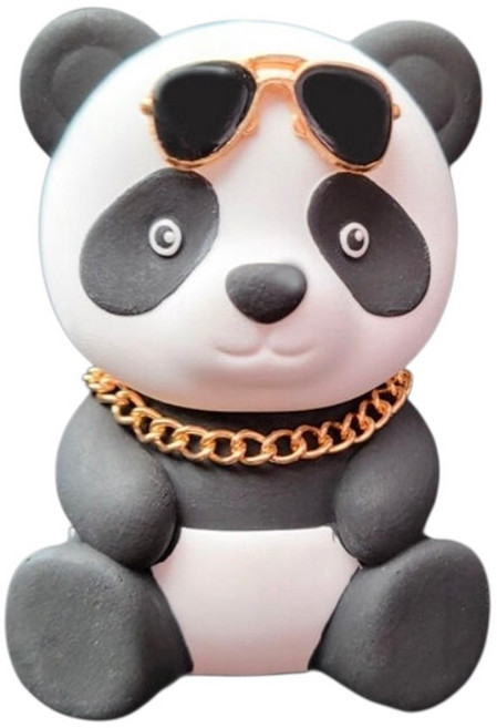 유니크센트 귀여운동물 팬더석고방향제 차량용, (기본클립)대나무팬더, 블랙체리, 1개