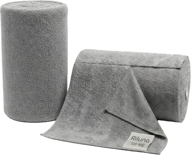 리루나 자취 빨아쓰는 극세사 뜯어쓰는 일회용 걸레 100매입, 2개