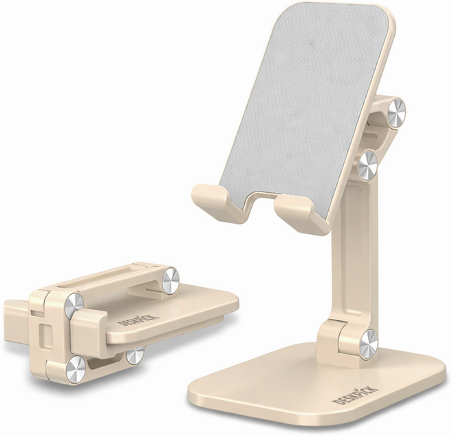 데스크픽 접이식 핸드폰 태블릿 거치대, 1개, 베이지