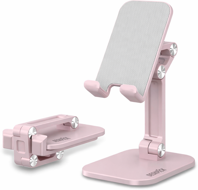데스크픽 접이식 핸드폰 태블릿 거치대, 1개, 인디핑크