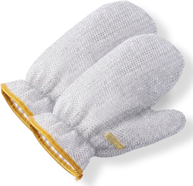 디뷰 설거지 편한 일체형 방수 수세미장갑, 1세트, 2개