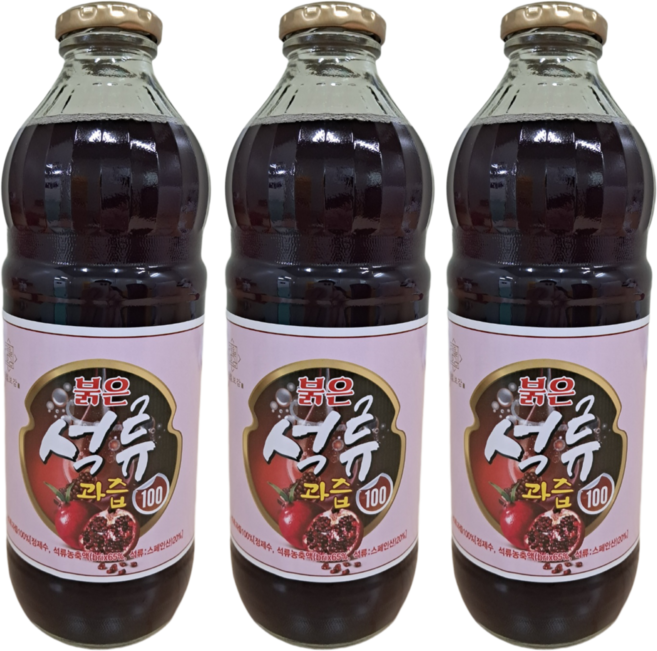 붉은석류과즙100% 스페인산 1000mlX3병 식약처 HACCP인증, 3개, 1L