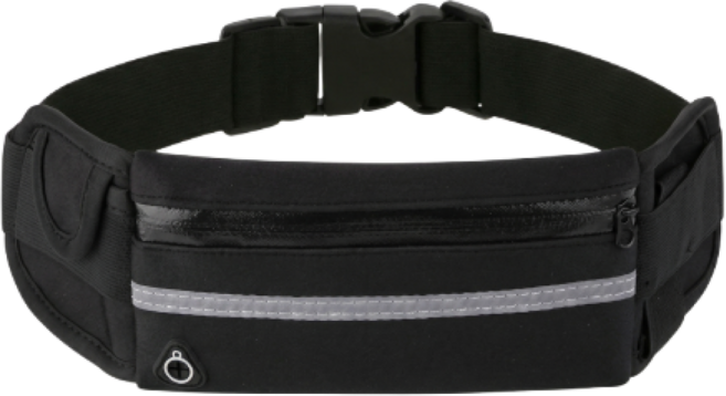 노비에 PRO 러닝 벨트 가방 와이드 플립, 1개, 올블랙