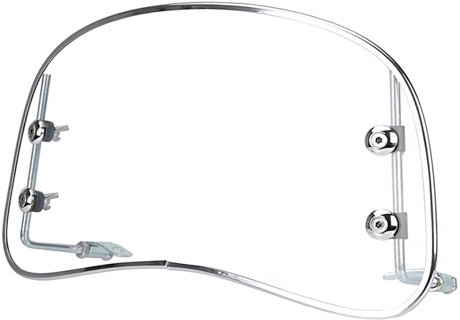 BPK 슈퍼커브 윈드스크린 빈티지 스크린 바람막이 오토바이 만능 크롬 몰딩일체형 윈드쉴드 호환 범용 스쿠터, 1세트