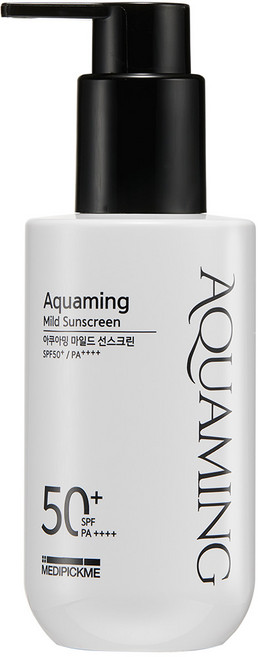 메디픽미 자외선차단 아쿠아밍 마일드 선스크린 수분선크림 저자극 백탁없는 대용량선크림 대용량 선크림 SPF50+ PA++++, 1개, 150ml