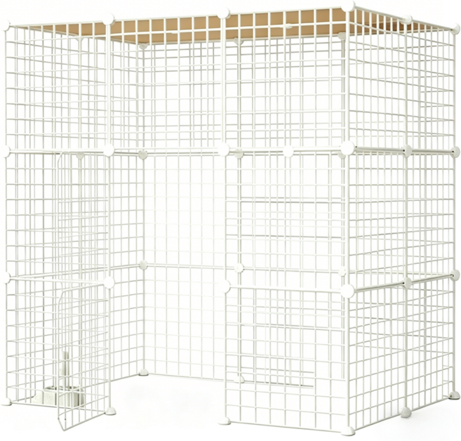 큰 고양이들의 집 GLC 고양이케이지, 흰색, 1개