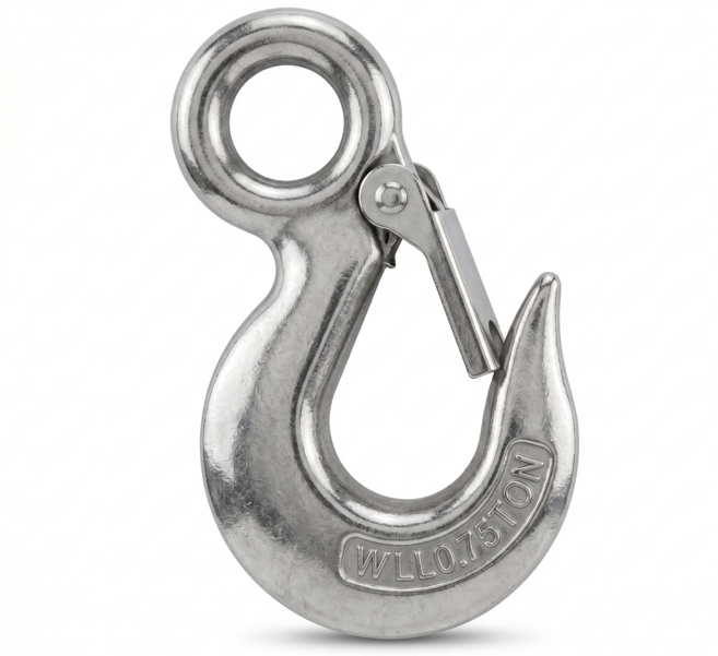 아이후크 0.5~5T 호이스크고리 리프트 크레인 안전잠금 렌치 와이어로프연결 체인, 천연색, 1개