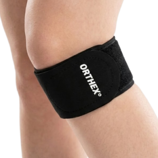 오르텍스 고탄력 슬개골 무릎보호대, 심플 블랙, 2개