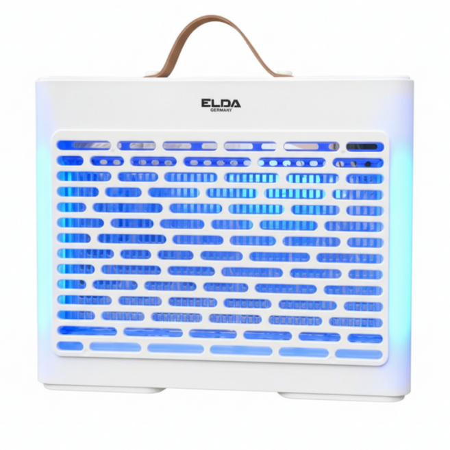 엘다 휴대용 전기 무선 모기퇴치기 LED 가정용 업소용 벌레 날파리 포충기, 무선 화이트