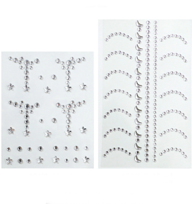 도나토르 반짝이 페이스 메이크업 파츠 스티커 2p, 2개