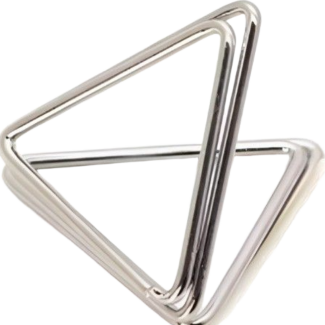 네이르 메모꽂이 가격표꽂이 명함꽂이 카드꽂이 삼각 메탈 미니 스탠드 카페 매장용, 10개, 실버