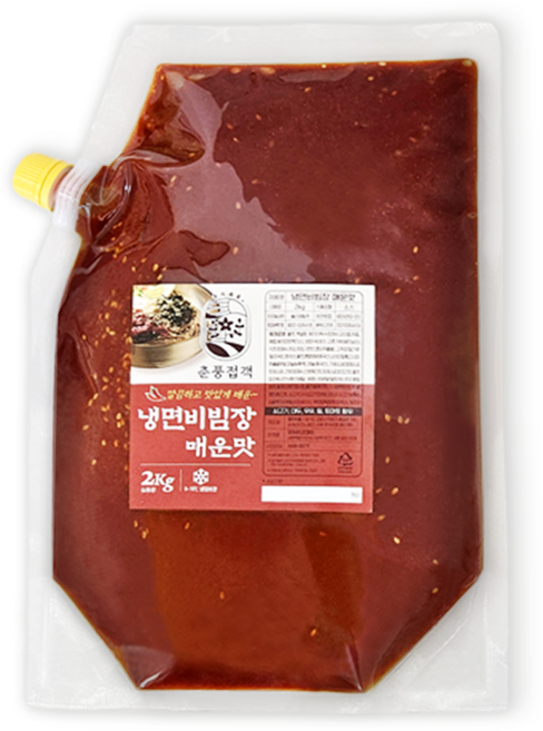 춘풍접객 냉면 비빔장 매운맛 2kg 대용량 식당용 업소용 양념장 막국수 쫄면 소스 냉면장, 1개
