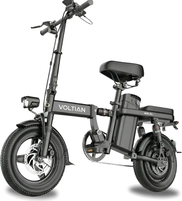 [볼티안] 접이식 전기 자전거 전동 미니 출퇴근 pas 파스, GT3블랙, 경량스틸