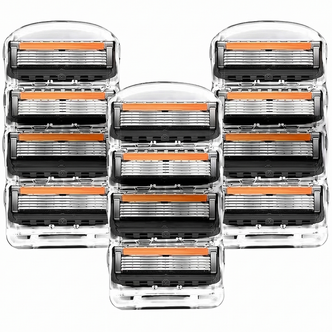 리빙만렙 신형 프로글라이드 5중 면도날 질레트 호환용, 3세트, 4개입