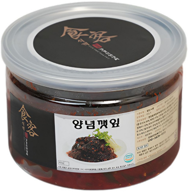 식객 프리미엄 반찬 양념깻잎, 1개, 450g