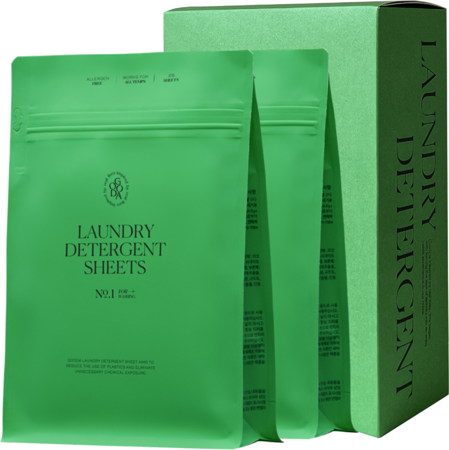구다 시트 세탁세제 친환경 고농축 세제 일반드럼공용, 1박스, 50매입